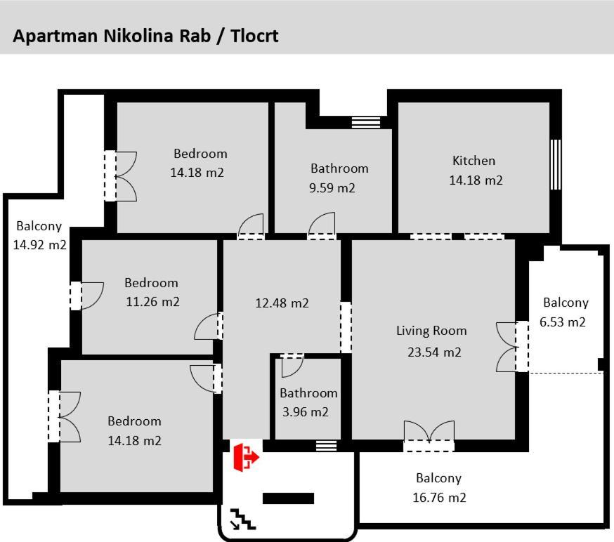 Nikolina Rab Apartments Rab Town Eksteriør bilde